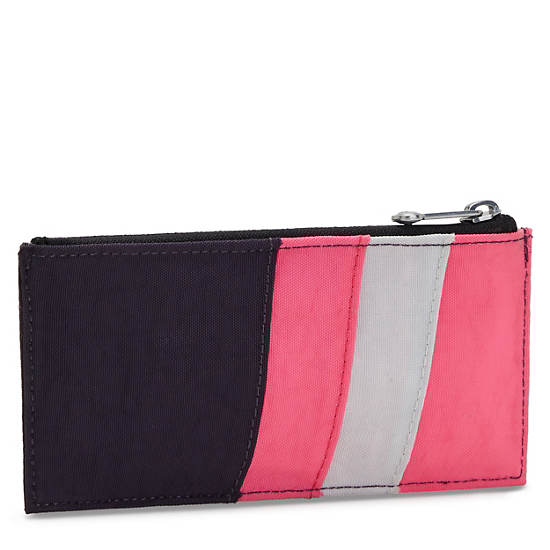 Kipling Brion Card Case Bags Pink Purple Block | CA 2049EB